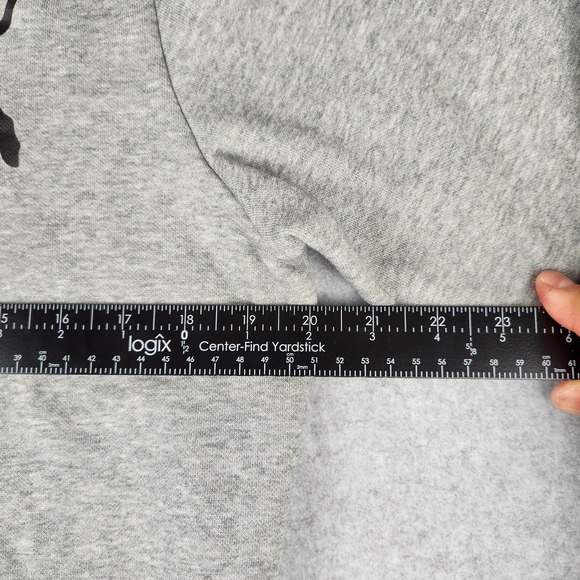 PUMA Men's Small Grey Black Logo Hoodie Pullover Sweatshirt Athletic Casual - Picture 6 of 9